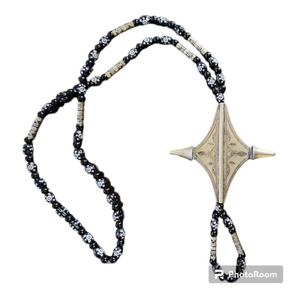 Vintage Tuareg African Wedding Cross Necklace - Picture 1 of 3